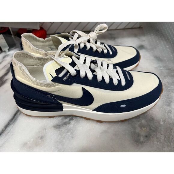 Nike Waffle One SE Coconut Milk/Midnight Navy size 7
